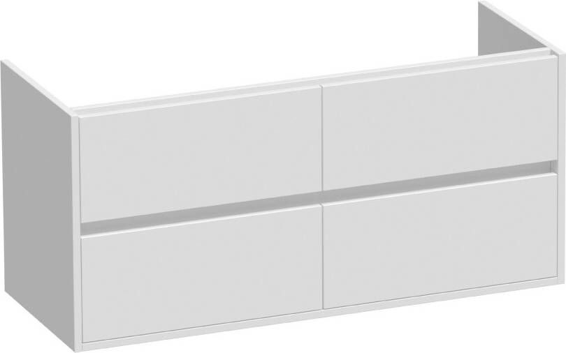 iChoice NEXXT onderkast 119cm 4 lades 2 sifonuitsparingen mat wit