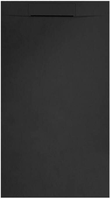 Creavit Aloni Plato douchebak composietsteen 120x90x3 zwart
