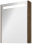 Proline Premium spiegelkast met spiegels aan binnen- en buitenzijde geïntegreerde LED-verlichting en 1 deur 60 x 60 x 14 cm cabana oak - Thumbnail 1