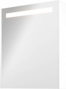 Proline Premium spiegelkast met LED verlichting met houten deur Mat wit 60x74cm