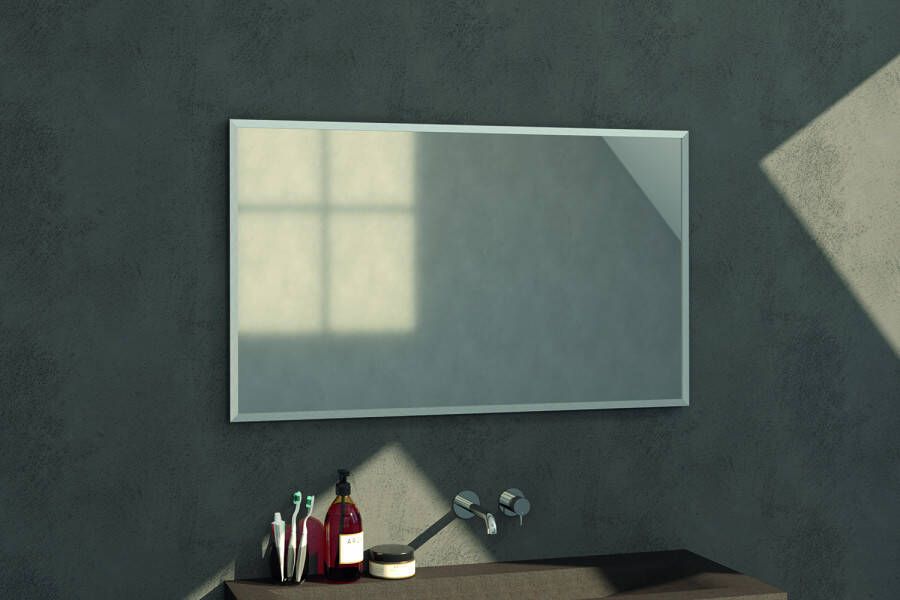 iChoice Silhouette spiegel 120x70cm frame geborsteld aluminium