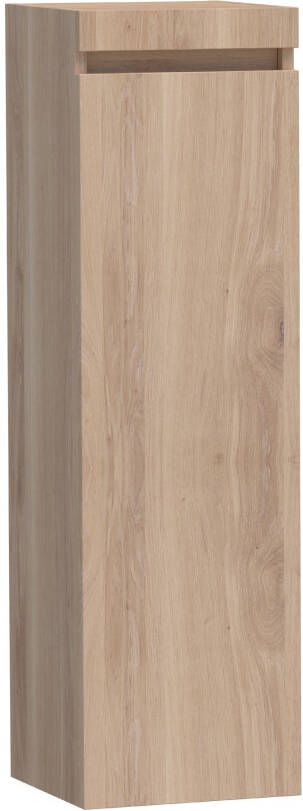 Brauer Joy badkamerkast 120x35x35cm 1 deur greeploos rechtsdraaiend lamellen eiken naturel HK-JY120RLEN