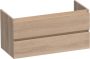 BRAUER Solution Wastafelonderkast 100x46x50cm 2 softclose greeploze lades 1 sifonuitsparing hout Smoked oak OK-MES100SO - Thumbnail 2