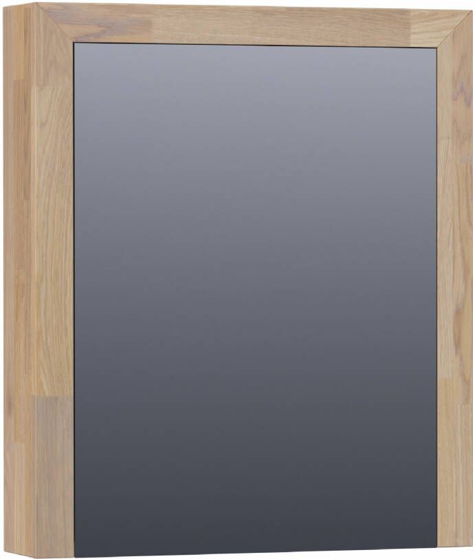 BRAUER natural wood Spiegelkast 60x70x15cm 1 rechtsdraaiende spiegeldeur hout grey oak 70451R - Foto 2