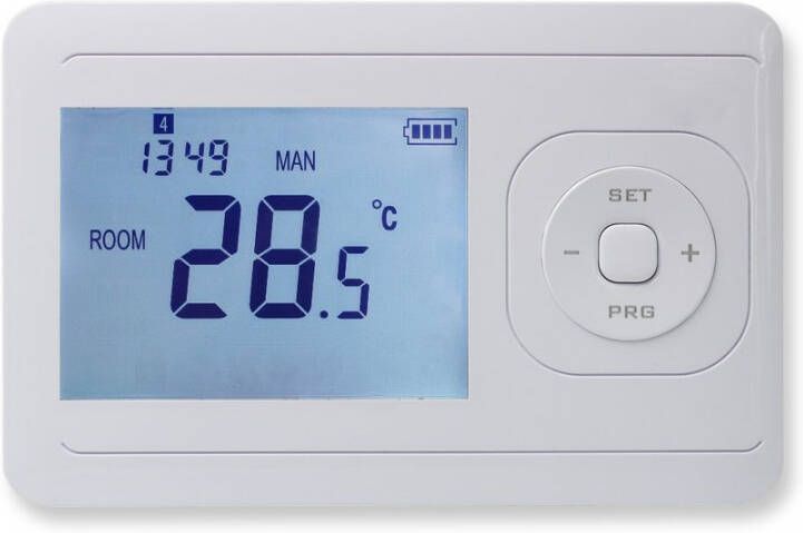 Blinq Atlas draadloze thermostaat voor verwarmingspaneel of mat wit