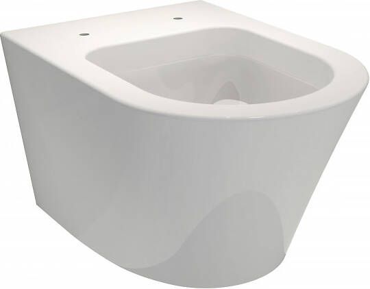 Blinq Fresno C wandcloset 53cm met spoelrand diepspoel wit