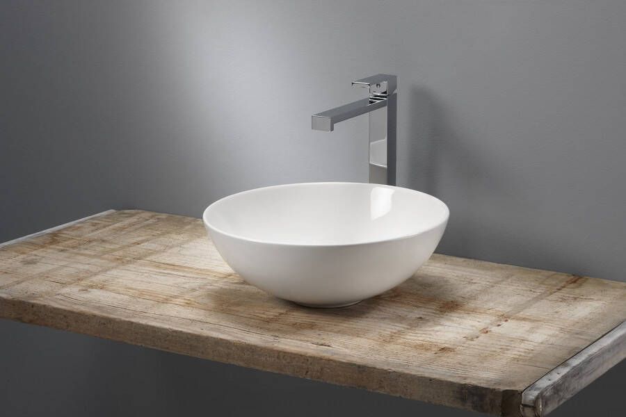 Royal Plaza Latona opzetwastafel conisch 40x40x14 5cm zonder overloop wit 21516