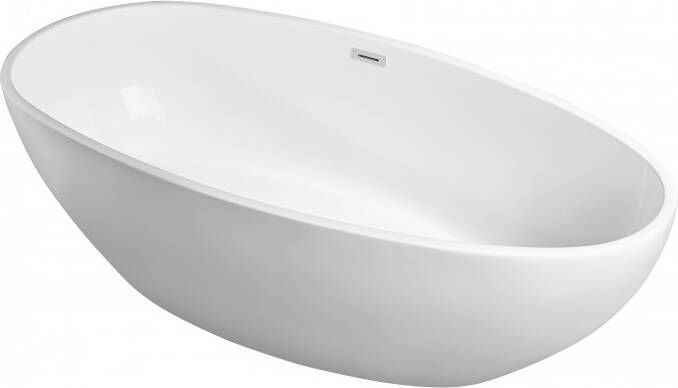 Blinq Nubilus vrijstaand bad ei-vormig 180x90cm acryl glans wit