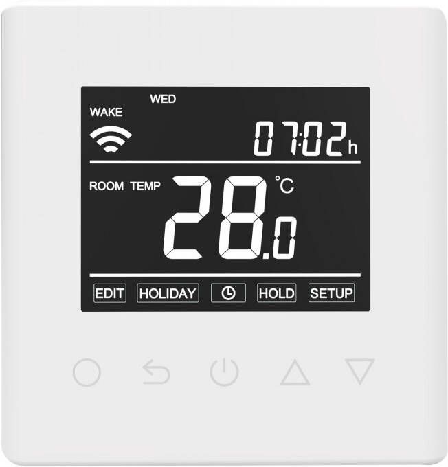 Blinq Atlas inbouwthermostaat WiFi voor verwarmingspaneel- en of mat wit