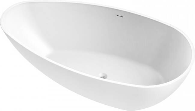 Arcqua Lima vrijstaand bad 170x86x54cm solid surface mat wit BAD111281