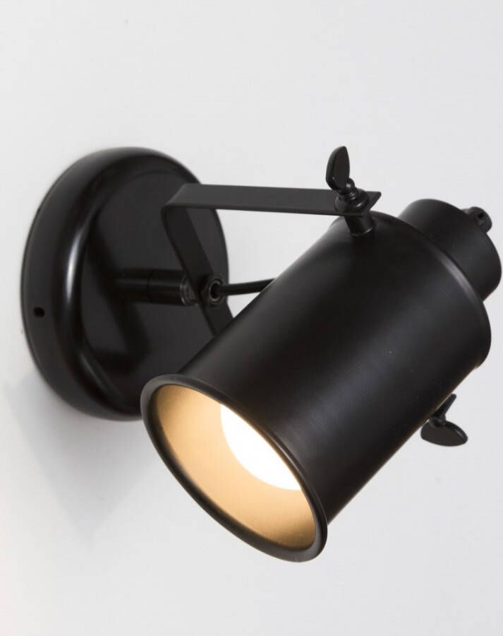 Blinq Tutto wandlamp cylinder e27 zonder lamp zwart