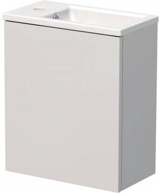 Sub Vito fonteinmeubel met fontein links 40cm glans wit hoogglans wit