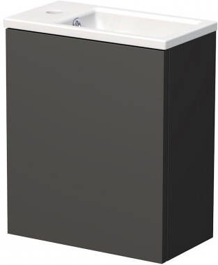 Sub Vito fonteinmeubel met fontein links 40cm mat antraciet mat antraciet