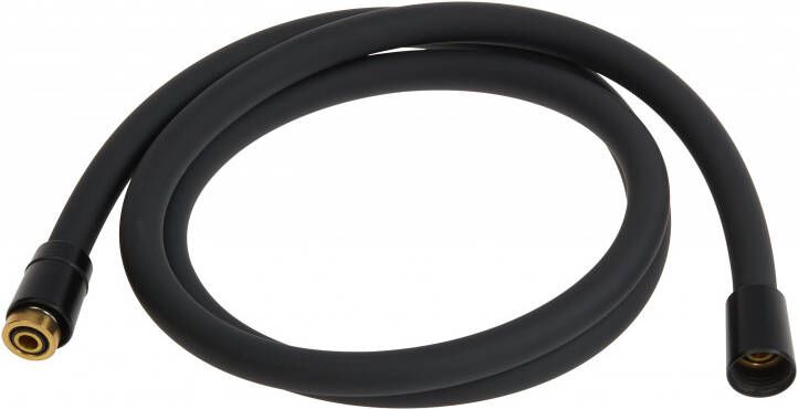 BLUE LABEL Brondby doucheslang 150cm glad mat zwart FK 0102 BL