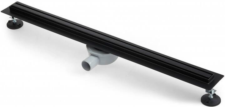 BLUE LABEL Slimline RVS douchegoot 900cm zwart met flens zwart RVS rooster sifon waterdicht membraan - Foto 2