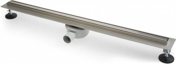 BLUE LABEL Slimline RVS douchegoot 900mm met flens standaard geborsteld RVS rooster sifon waterdicht membraan met zijuitloop - Foto 2