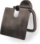 Blue Label Vida toiletrolhouder met klep geborsteld gunmetal PVD - Thumbnail 2