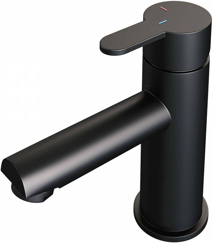 Brauer Wastafelkraan Black Edition HD4 Opbouw Laag Mengkraan Rond Coldstart Mat Zwart 1 Greeps - Foto 2
