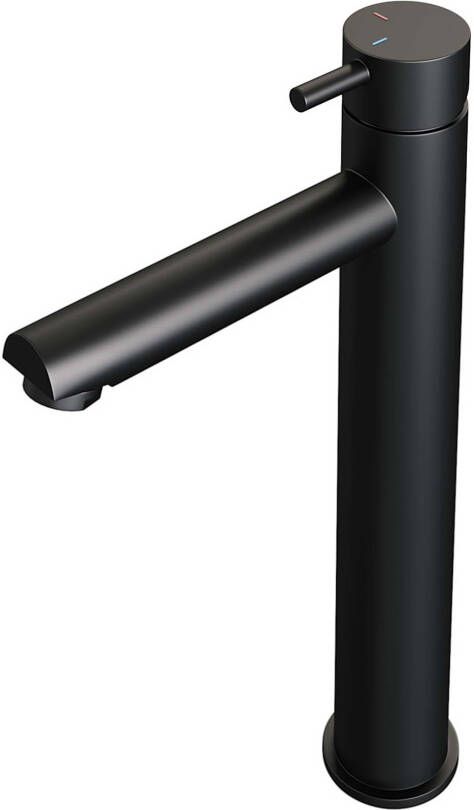 Brauer Wastafelkraan Black Edition HD5 Opbouw Hoog Mengkraan Rond Coldstart Mat Zwart 1 Greeps