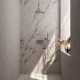 Brauer Brushed Carving thermostatische inbouw regendouche met drukknoppen SET 52 met 30 cm douchekop en gebogen muurarm en staaf handdouche en doucheslang en wandaansluitbocht RVS geborsteld PVD - Thumbnail 2