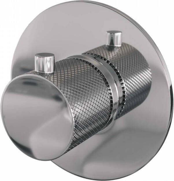 Brauer Chrome Carving inbouwthermostaat met inbouwdeel 1 carving knop -1 carving knop chroom 5-CE-090