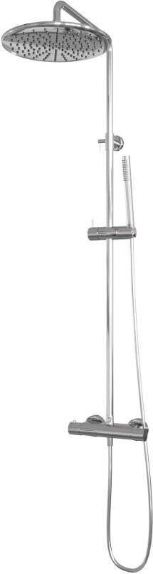 Brauer Chrome Edition Regendoucheset opbouw hoofddouche 30cm glijstang handdouche staaf 1 stand gladde knoppen chroom 5-CE-007-3 - Foto 2