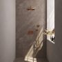 Brauer Copper Edition thermostatische inbouw regendouche met drukknoppen SET 58 met 30 cm douchekop en gebogen muurarm en 3-standen handdouche en doucheslang en wandaansluitbocht koper geborsteld PVD - Thumbnail 2