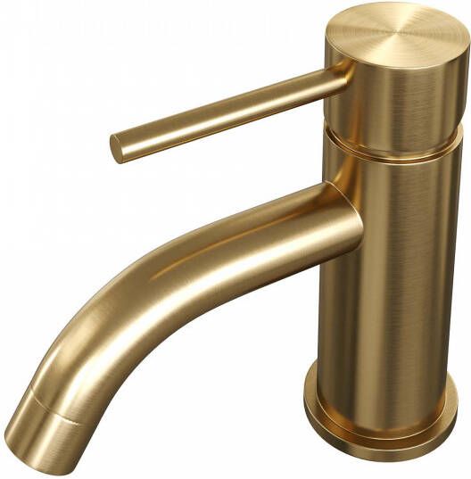 Brauer Toiletkraan Gold Edition Opbouw Gebogen Rond Geborsteld Goud PVD Koudwaterkraan - Foto 2