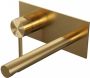 Brauer Gold Edition inbouw wastafelmengkraan met rechte uitloop rechts en afdekplaat model A2 Goud geborsteld PVD 5-GG-083-S2 - Thumbnail 5