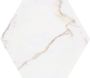 Cifre Ceramica Diamond Gold wand- en vloertegel 15x17cm 9mm Zeshoek Marmerlook Wit mat SW07310968 - Thumbnail 2