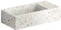 Clou Fontein Flush 3 Zonder Kraangat 36x18 cm Gerecycled Plastic Beige Met Gekleurde Snippers - Foto 2