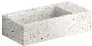 Clou Fontein Flush 3 Zonder Kraangat 36x18 cm Gerecycled Plastic Beige Met Gekleurde Snippers - Thumbnail 2