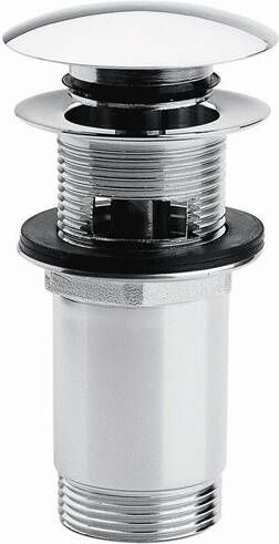 Clou InBe stop go afvoerplug met overloop rond chroom IB 06.51001