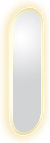 Clou Look at Me spiegel 90x28cm LED-verlichting Ovaal satijnrand Glas CL 08.11.028.04 - Foto 1