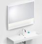 Clou Look at Me spiegel met 2700K LED-verlichting met een omlijsting in mat wit. 110x8x80 (bxdxh) - Thumbnail 2
