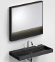 Clou Look at Me spiegel met 2700K LED-verlichting met een omlijsting in mat zwart. 90x8x80 (bxdxh) - Thumbnail 2