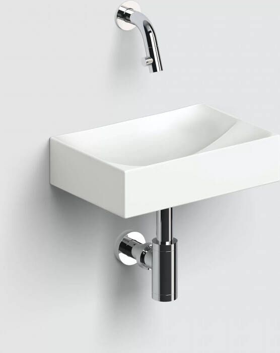 Clou Vale fonteinen keramiek fontein 28x19x7cm zonder kraangat Wit mat CL 03.02160 - Foto 2