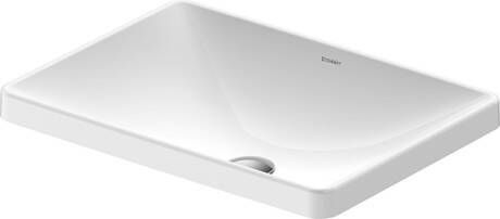 Duravit D-Neo inbouwwastafel 60x44x14.5cm 1 kraangat rechthoek Keramiek Wit 0358600079