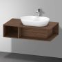 Duravit D-Neo wastafelonderbouwkast met open vak links 100 x 55 x 26 cm noten donker mat - Thumbnail 2