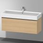 Duravit D-Neo wastafelonderkast geschikt voor dubbele wastafel 118 4 x 44 2 x 44 cm natuur eiken mat - Thumbnail 3