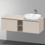 Duravit D-Neo wastafelonderkast geschikt voor wastafel rechts met 2 lades en 1 open schap 140 x 55 x 45 9 cm taupe mat - Thumbnail 3