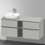 Duravit D-Neo wastafelonderkast geschikt voor wastafel links met 4 lades en 1 open schap 140 x 66 4 x 55 cm betongrijs mat - Thumbnail 3