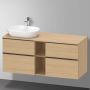 Duravit D-Neo wastafelonderkast geschikt voor wastafel links met 4 lades en 1 open schap 140 x 66 4 x 55 cm natuur eiken mat - Thumbnail 3