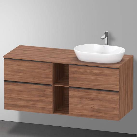 DURAVIT D-Neo wastafelonderbouw hangend 140x55x66 4cm kraangat rechts Noten natuur decor