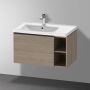 Duravit D-Neo wastafelonderkast met lade en zijdelings rekelement rechts 78 4 x 45 2 x 44 cm eiken terra mat - Thumbnail 3