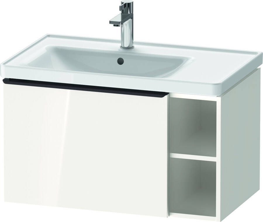 Duravit D-Neo wastafelonderkast met lade en zijdelings rekelement rechts 78 4 x 45 2 x 44 cm wit hoogglans