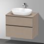 Duravit D-Neo wastafelonderkast 80x66.4x55cm 2 lades Linnen Mat de496707575 - Thumbnail 3