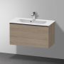 Duravit D-Neo wastafelonderkast 81x44x37.2cm 1 lade Eiken (terra) Mat de426903535 - Thumbnail 3