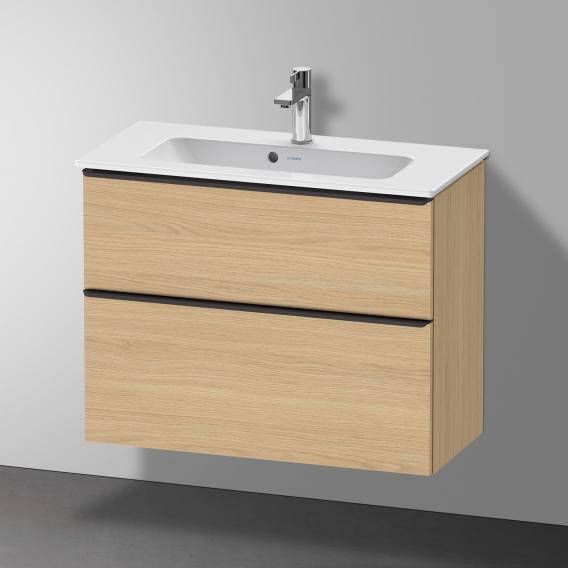 DURAVIT D-Neo wastafelonderbouw hangend 81x37 2x62 5cm 2 lades Natural Oak