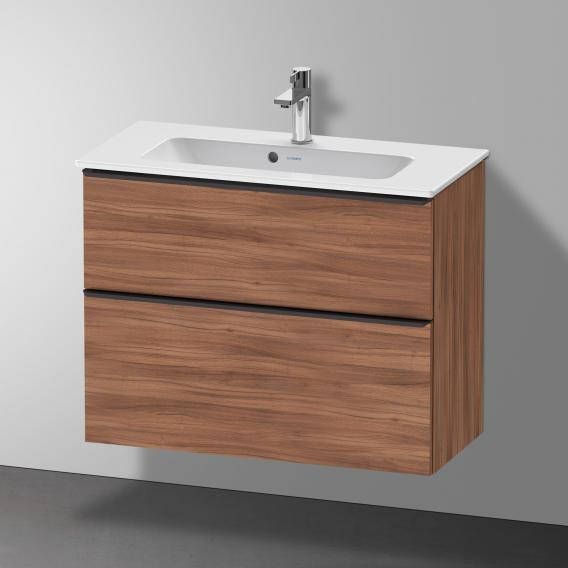 DURAVIT D-Neo wastafelonderbouw hangend 81x37 2x62 5cm 2 lades Noten natuur decor